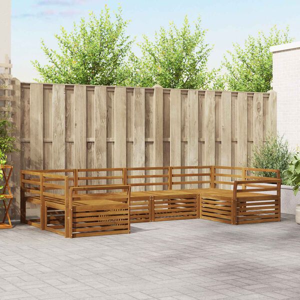 vidaXL Zestawy sof 6 pcs Naturalny Lite Drewno Akacji