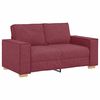 vidaXL Sofa 3 pcs Czerwone wino 220 x 80 x 84 cm Tkanina lniana