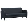 vidaXL Sofa 3-osobowa, sztuczna sk&oacute;ra, czarna