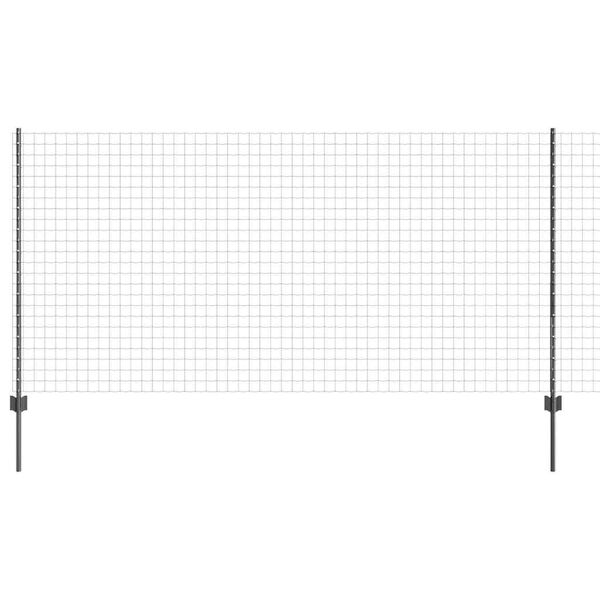 vidaXL Ogrodzenie z słupkiem Szary 1,2 x 10 m Stal i PVC
