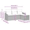 vidaXL Zestaw Sof z poduszką z przechowywaniem 4 pcs Szary polirattan