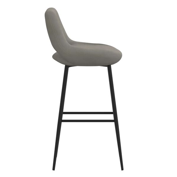 vidaXL Stołek barowy, ciemnoszary, obity aksamitem