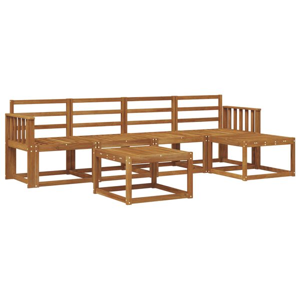vidaXL Zestaw sof na zewnątrz 6 pcs Naturalny Lite Drewno Akacji