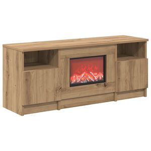 vidaXL Kominek elektryczny Dąb artisan 98 x 28,5 x 40,5 cm
