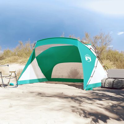 vidaXL Namiot plażowy, zielony, 274x178x170/148 cm, poliester 185T