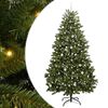vidaXL Sztuczna choinka 240 cm 300 LED Ciepła biel PVC i stal zielony