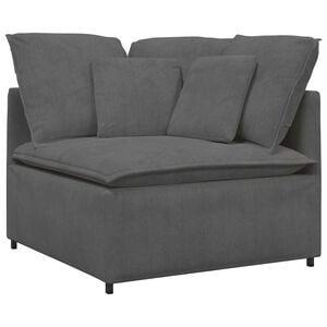 vidaXL Modułowy Narożnik Sofa z Poduszkami Ciemnoszary 100 cm