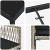 vidaXL Zestaw do jadalni w ogrodzie 5 pcs Jasnoszary polirattan