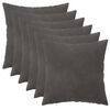 vidaXL Poszewka na poduszkę 6 pcs HEERLEN ciemnoszary 50 x 50 cm Welur