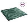 vidaXL Panele ścienne 48 pcs Zielony kamień 50 x 50 cm Pianka XPS