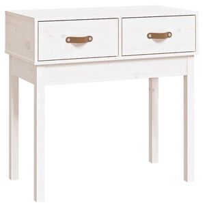 vidaXL Stolik konsolowy, biały, 76,5x40x75 cm, lite drewno sosnowe
