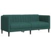 vidaXL Sofa 2-osobowa, ciemnozielona, tapicerowana tkaniną