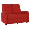 vidaXL Rozkładany fotel masujący 2-os., winna czerwień, sztuczna skóra