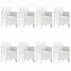 vidaXL Zestaw do jadalni w ogrodzie 9 pcs Biały polipropylen