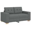vidaXL Sofa 3 pcs Ciemnoszary 221 x 80 x 80 cm Tkanina lniana