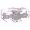 vidaXL 6-cz. zestaw mebli ogrodowych z poduszkami, beżowy, polirattan