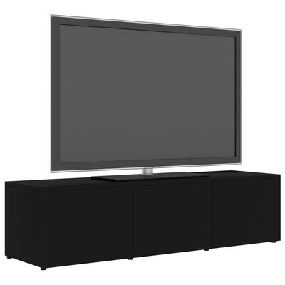 vidaXL Szafka pod TV, czarna, 120x34x30 cm, płyta wiórowa