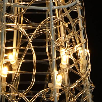 vidaXL Stożek dekoracyjny, akrylowy, ciepłe białe LED, 120 cm