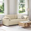 vidaXL Sofa Kremowy 219 x 77 x 82 cm tkanina