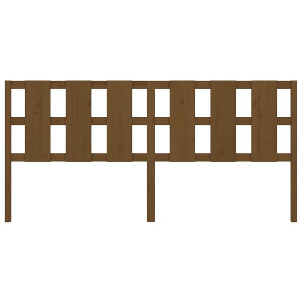 vidaXL Wezgłowie łóżka, miodowy brąz, 205,5x4x100 cm, drewno sosnowe