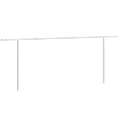 vidaXL Zestaw słupków do markizy, biały, 600x245 cm, żelazo