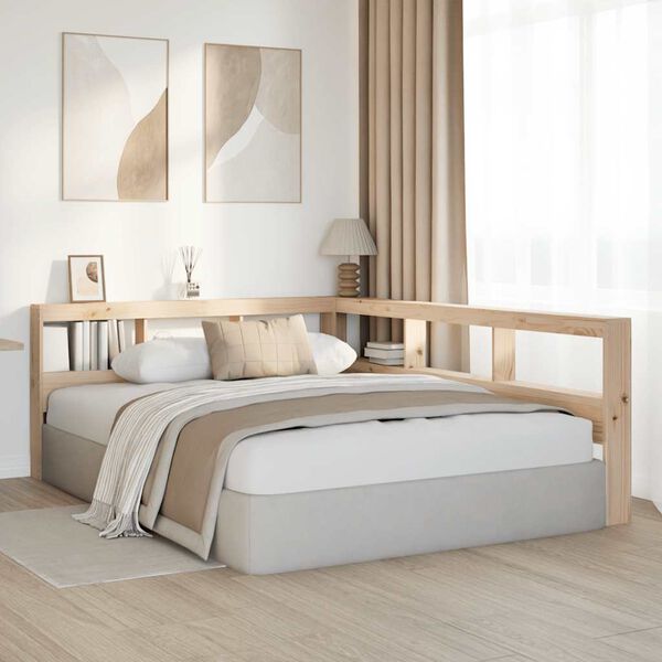 vidaXL Regał na książki z zagł&oacute;wkiem, 140 cm, lite drewno sosnowe