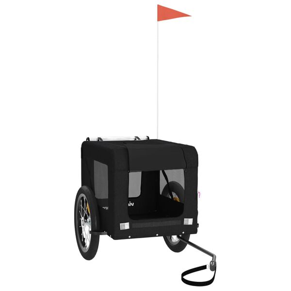 vidaXL Przyczepka rowerowa dla zwierząt, tkanina Oxford i żelazo