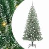 vidaXL Sztuczna choinka z śnieżnym pokryciem z lampkami LED 210 cm