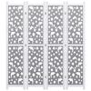 vidaXL Parawan 4-panelowy, szary, 140 x 165 cm, lite drewno