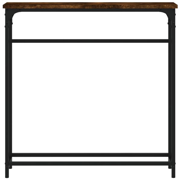 vidaXL Stolik konsolowy, przydymiony dąb, 75x19,5x75 cm