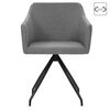 vidaXL Obrotowe krzesła stołowe, 2 szt., jasnoszare, obite tkaniną