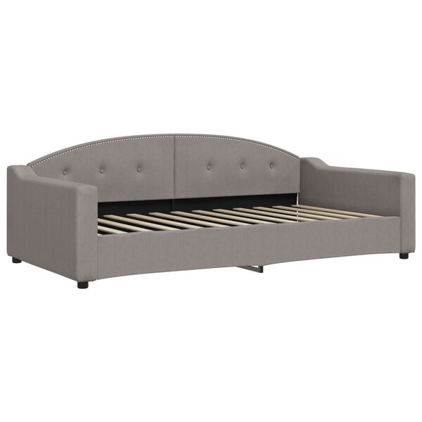 vidaXL Sofa z materacem do spania, kolor taupe, 100x200 cm, tkanina