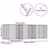 vidaXL Klatka dla psa Srebrny 600 x 200 x 200 cm Stal Galwanizowana