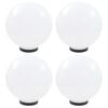 vidaXL Lampy ogrodowe LED, 4 szt., kuliste, 30 cm, PMMA