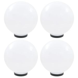 vidaXL Lampy ogrodowe LED, 4 szt., kuliste, 30 cm, PMMA
