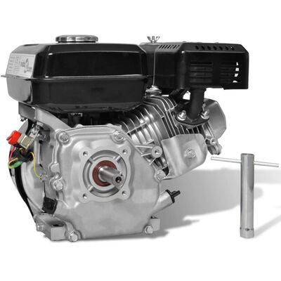 vidaXL Silnik benzynowy, 6,5 KM, 4,8 kW, czarny