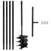 vidaXL Świder glebowy z uchwytem, 250 mm, przedłużany, 4 m, stal