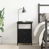 vidaXL Szafka nocna, czarny dąb, 34x35,5x50cm, materiał drewnopochodny