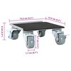 vidaXL Rolki meblowe 4 szt. z podnośnikiem 13,5x13,5x6 cm Stal 1300 kg