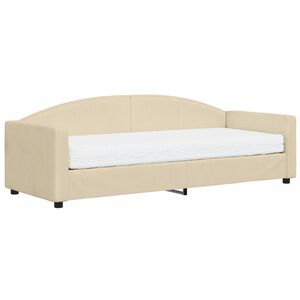 vidaXL Sofa z materacem do spania, kremowa, 80x200 cm, tkanina