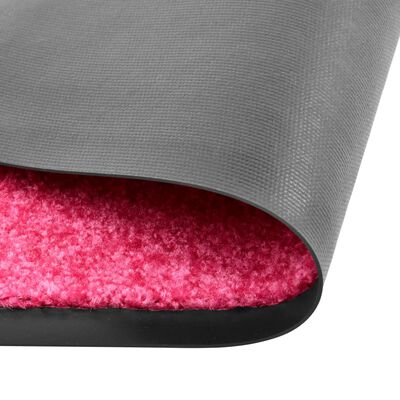 vidaXL Wycieraczka z możliwością prania, różowa, 90 x 120 cm