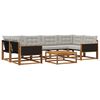 vidaXL Zestaw sof na zewnątrz z poduszką 7 pcs Naturalny i jasnoszary