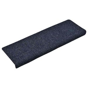 vidaXL Maty na schody samoprzylepne 15 szt. 65x21x4 cm Niebieskie prostokątne krawędzie