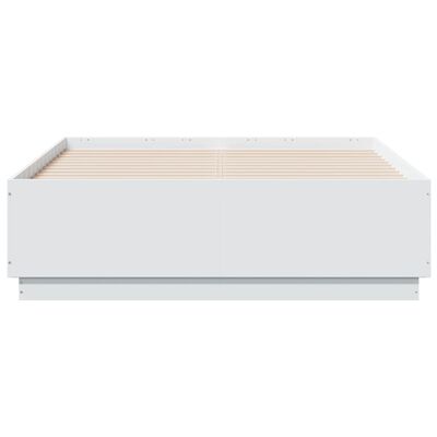 vidaXL Rama łóżka, biała, 120x190 cm, materiał drewnopochodny