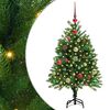 vidaXL Choinka z 150 diodami LED z podstawą Zielony 120 cm PE