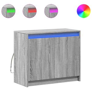 vidaXL Szafka z LED, szary dąb sonoma, 72x34x61 cm