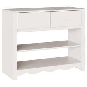 vidaXL Konsola Drammen Biały 89.5 x 37 x 73 cm Lite drewno sosnowe