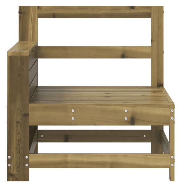 vidaXL Siedzisko ogrodowe z podłokietnikiem i stolikiem, impregnowane