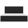 vidaXL Ł&oacute;żko z miejscem na przechowywanie i LED Czarny 200 x 200 cm