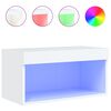 vidaXL Szafka pod TV, z oświetleniem LED, biała, 60x30x30 cm